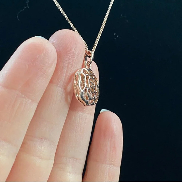 Dainty Rose Gold Lot 3 Items a Delicate  Crystal Rose Necklace and 2 Bracelets - Picture 7 of 14